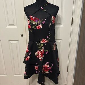 Sequin Hearts Plus Floral Dress